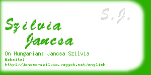 szilvia jancsa business card